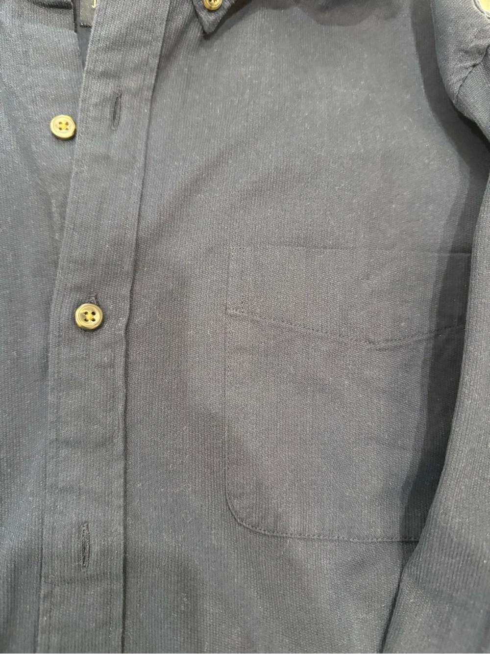 J. Crew Large - Men's Dark Navy Button-Down Corduroy Shirt